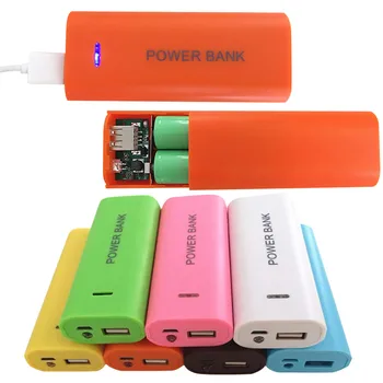 5 В 5600 мАч 13000 мАч 2X 18650 USB Power Bank Зарядное устройство Чехол DIY Box Для электронной зарядки телефона, не включая батареи